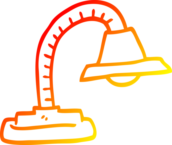 Bir insan tarafından çizilen ayarlanabilir bir lambanın sıcak çizgi çizimi