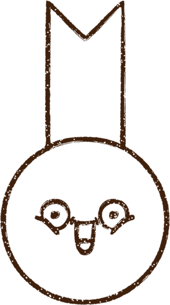 Bir insan tarafından çizilen Altın Madalya Kömür