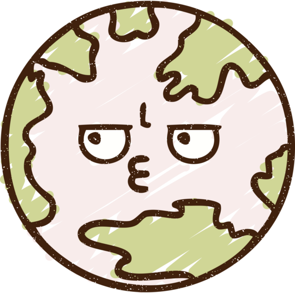 Bir insan tarafından çizilen Dünya Tebeşiri