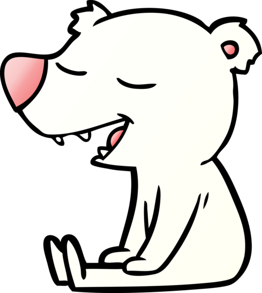 Bir insan tarafından çizilmiş kutup ayısı karikatürü