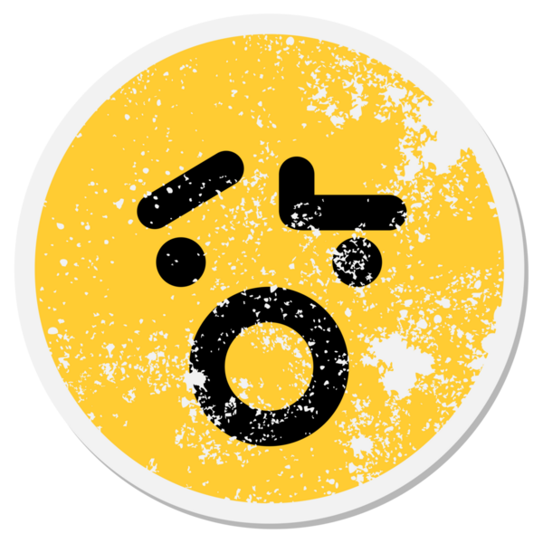 Bir insan tarafından çizilmiş kafası karışık bir yüz çemberi.