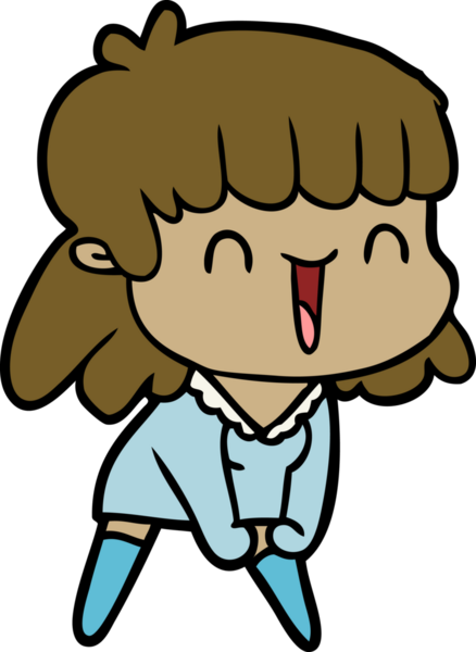 Bir insan tarafından çizilmiş karikatür kadın.