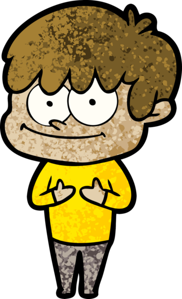 Bir insan tarafından çizilmiş mutlu çizgi film adamı.