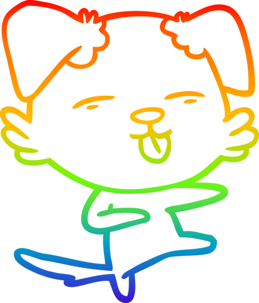 gökkuşağı gradyan çizimi bir insan tarafından çizilmiş bir köpek çizgi filmi