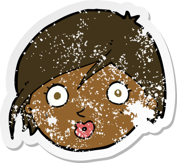 Bir karikatürün gerilimli çıkartması bir insan tarafından çizilmiş kadın yüzünü şaşırttı.