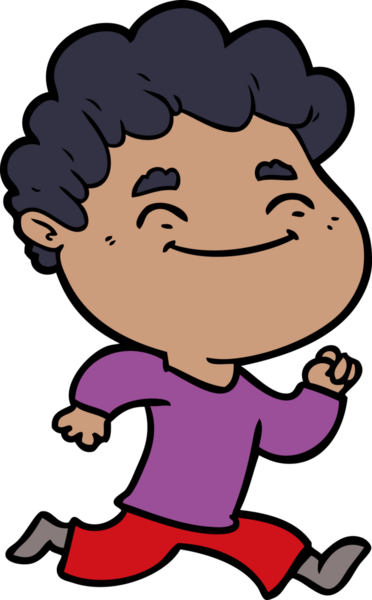 Bir insan tarafından çizilmiş çizgi film dostu bir adam.