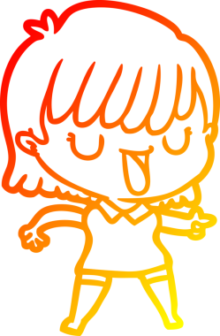 Bir insan tarafından çizilmiş bir karikatür kadın çizimi