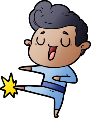 Bir insan tarafından çizilmiş mutlu çizgi film adamı.