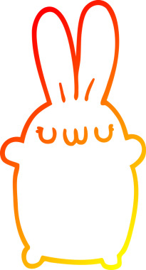 Bir insan tarafından çizilmiş çizgi film tavşanı çizimi