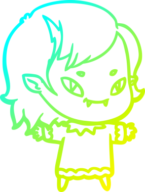 Bir insan tarafından çizilmiş soğuk gradyan çizgi çizimi.