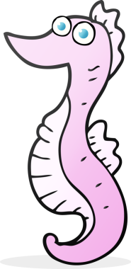 Bir insan tarafından çizilmiş serbest çizim deniz atı.