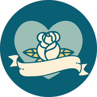 Bir insan tarafından çizilmiş bir kalbin ikonik dövme görüntüsü.