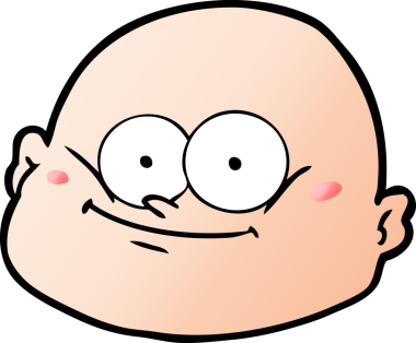 bir insan tarafından çizilmiş kel bir adam.