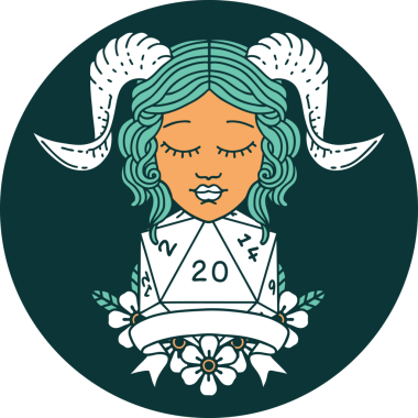 Bir insan tarafından çizilmiş doğal 20 D20 rulo ile bağlanma simgesi