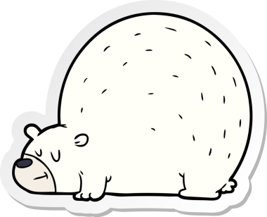 Bir insan tarafından çizilmiş kutup ayısı karikatürü.