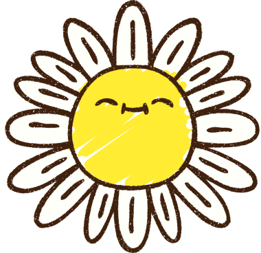 Bir insan tarafından çizilmiş Daisy Çiçeği Tebeşiri