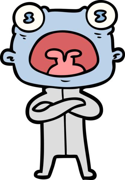 Bir insan tarafından çizilmiş garip uzaylı çizgi filmi.