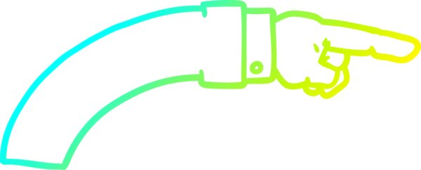 Bir insan tarafından çizilmiş bir iş kolunun soğuk gradyan çizimi