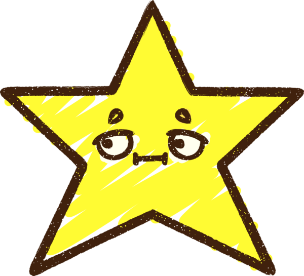 Bir insan tarafından çizilmiş yüz tebeşirli yıldız