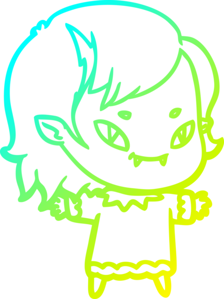 Bir insan tarafından çizilmiş soğuk gradyan çizgi çizimi.