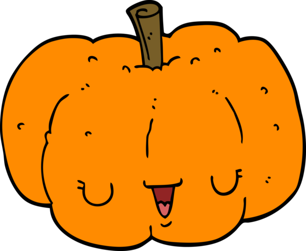 Bir insan tarafından çizilmiş bir balkabağı.