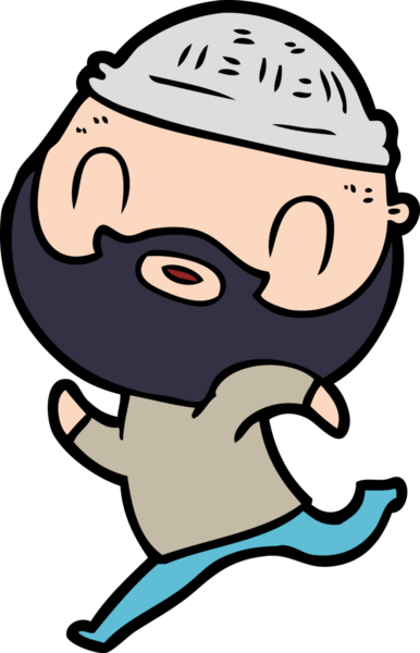 Bir insan tarafından çizilmiş sakallı bir adam.