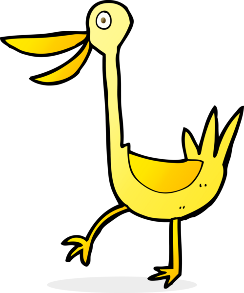 Bir insan tarafından çizilmiş komik çizgi film ördeği