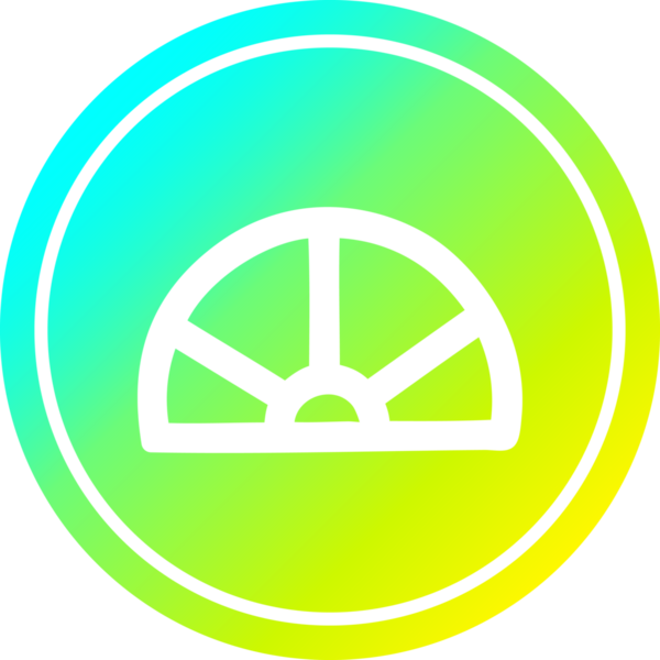 Bir insan tarafından çizilen açıölçer matematiksel teçhizat dairesel simgesi