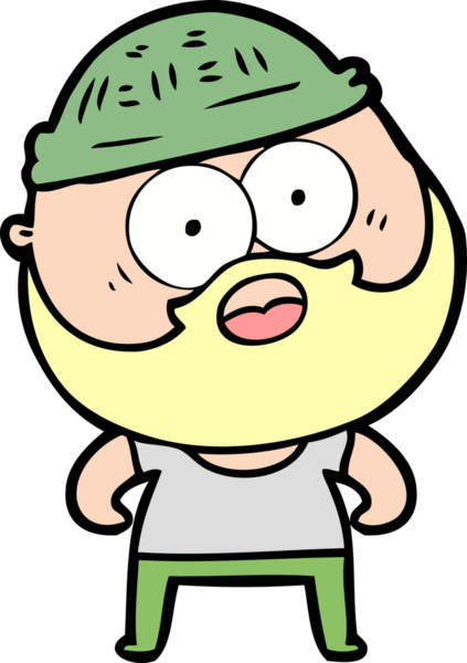 Bir insan tarafından çizilmiş sakallı bir adam.