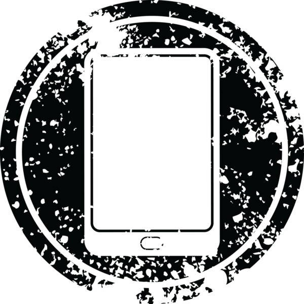 tablet bilgisayar vektör çizimi bir insan tarafından çizilmiş dairesel sıkıntı sembolü