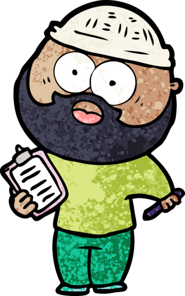 Bir insan tarafından çizilmiş karikatür sakallı adam.