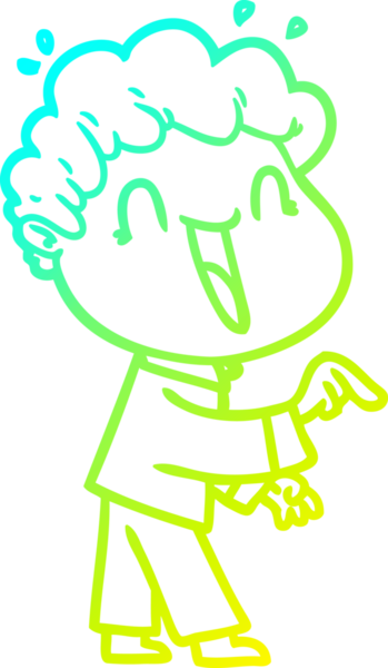 Bir insan tarafından çizilmiş mutlu bir adamın soğuk çizgi çizimi.