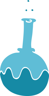 bir insan tarafından çizilmiş karalama bilim tüpü.