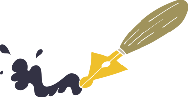 Bir insan tarafından çizilmiş karikatür dolmakalemi.