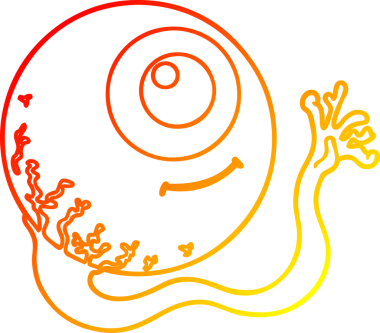 Bir insan tarafından çizilmiş çizgi film göz çizimi.