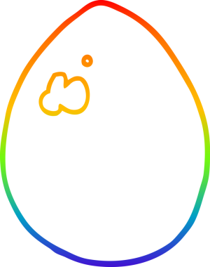 gökkuşağı gradyan çizgi çizimi bir insan tarafından çizilmiş bir karikatür yumurta