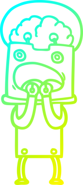 Bir insan tarafından çizilmiş soğuk gradyan robot çizimi