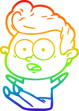 gökkuşağı gradyan çizgi çizimi bir insan tarafından çizilmiş bir karikatür adam