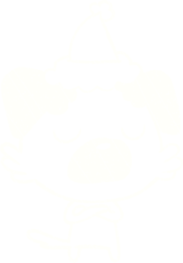 Bir insan tarafından çizilen Noel Köpeği Tebeşiri