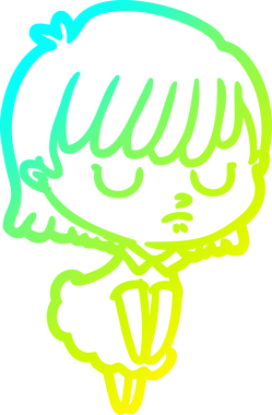 Bir insan tarafından çizilmiş bir karikatür kadın çizimi.