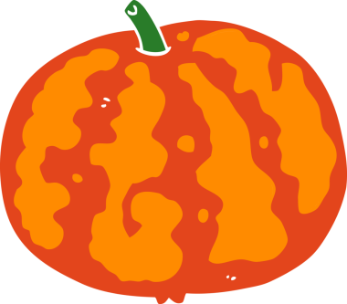 Bir insan tarafından çizilmiş düz renkli karpuz.