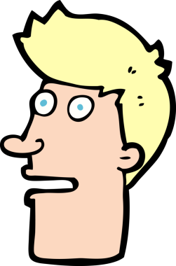 karikatür bir insan tarafından çizilmiş erkek yüzü