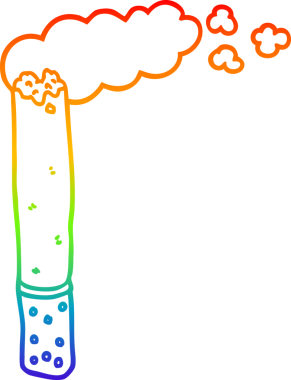 gökkuşağı gradyan çizgisi bir insan tarafından çizilmiş bir çizgi sigara