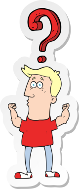 Bir insan tarafından çizilmiş bir karikatürcünün çıkartması.