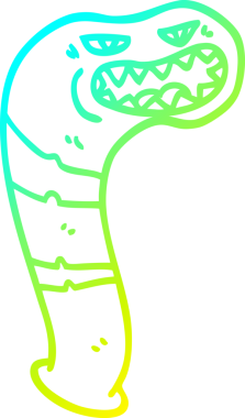 Bir insan tarafından çizilmiş bir çizgi film canavarı sülüğü çizimi.