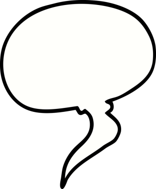 bir insan tarafından çizilmiş karalama konuşma balonu