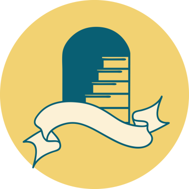 bir insan tarafından çizilen adımlara kapı aralığı ile dövme biçimi simgesi