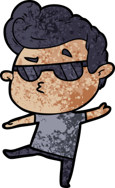 Bir insan tarafından çizilmiş havalı bir çizgi film.