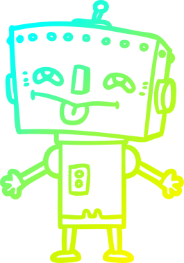 Bir insan tarafından çizilmiş soğuk gradyan robot çizimi