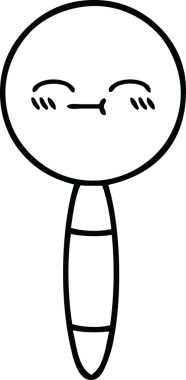 Bir insan tarafından çizilmiş bir büyüteç çizgi çizimi